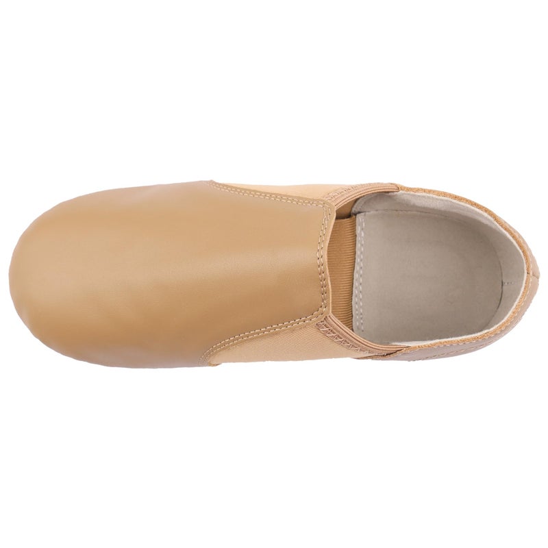 Linodes Leather Jazz Shoe Slip On for Girls and Boys (Toddler/Little Kid/Big Kid) Brown 6.5M Big Kid - Image 3